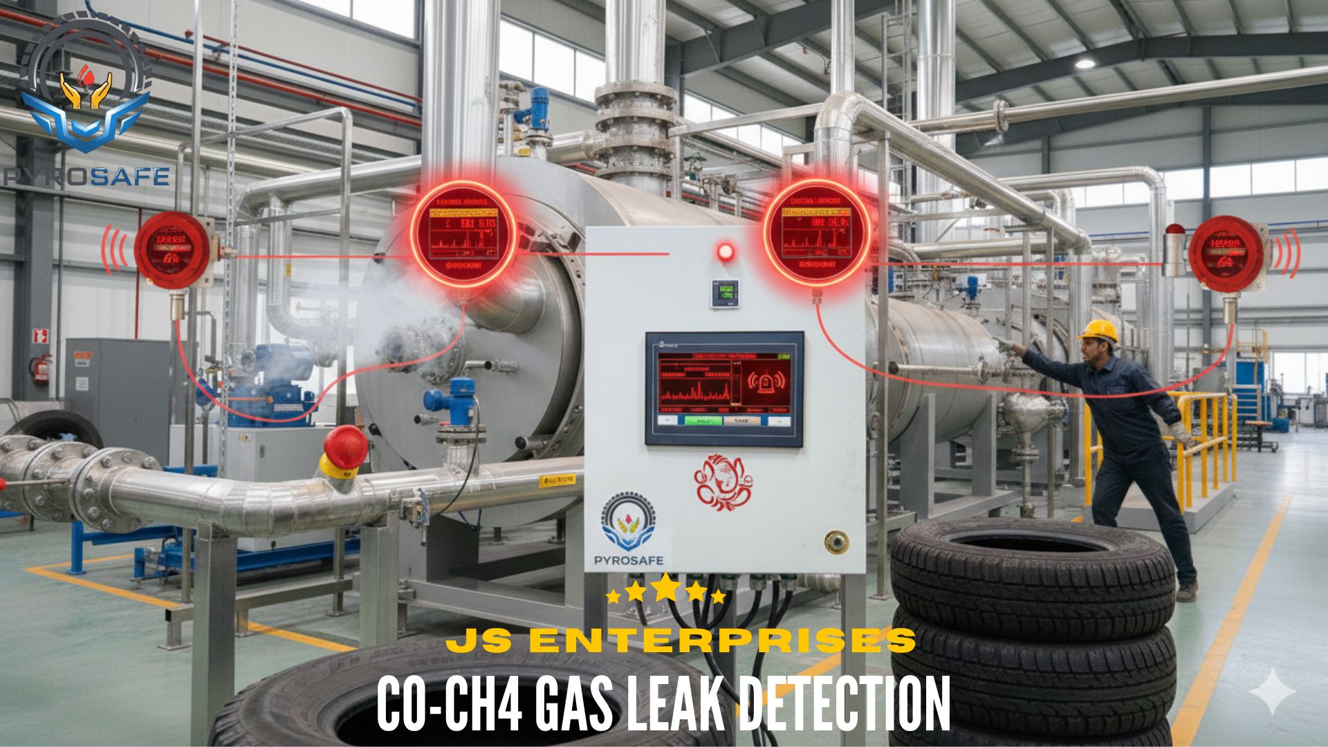 CO & CH4 Gas Leakage Detection System - Real-time Gas Leakage Detection for Pyrolysis Factories